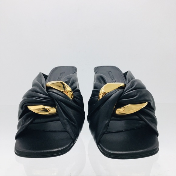 J. W. Anderson Chain Link Heel Mule Black Napa Size EU 39  US 9 Medium - Picture 10 of 16